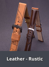 Rustic leather watch straps